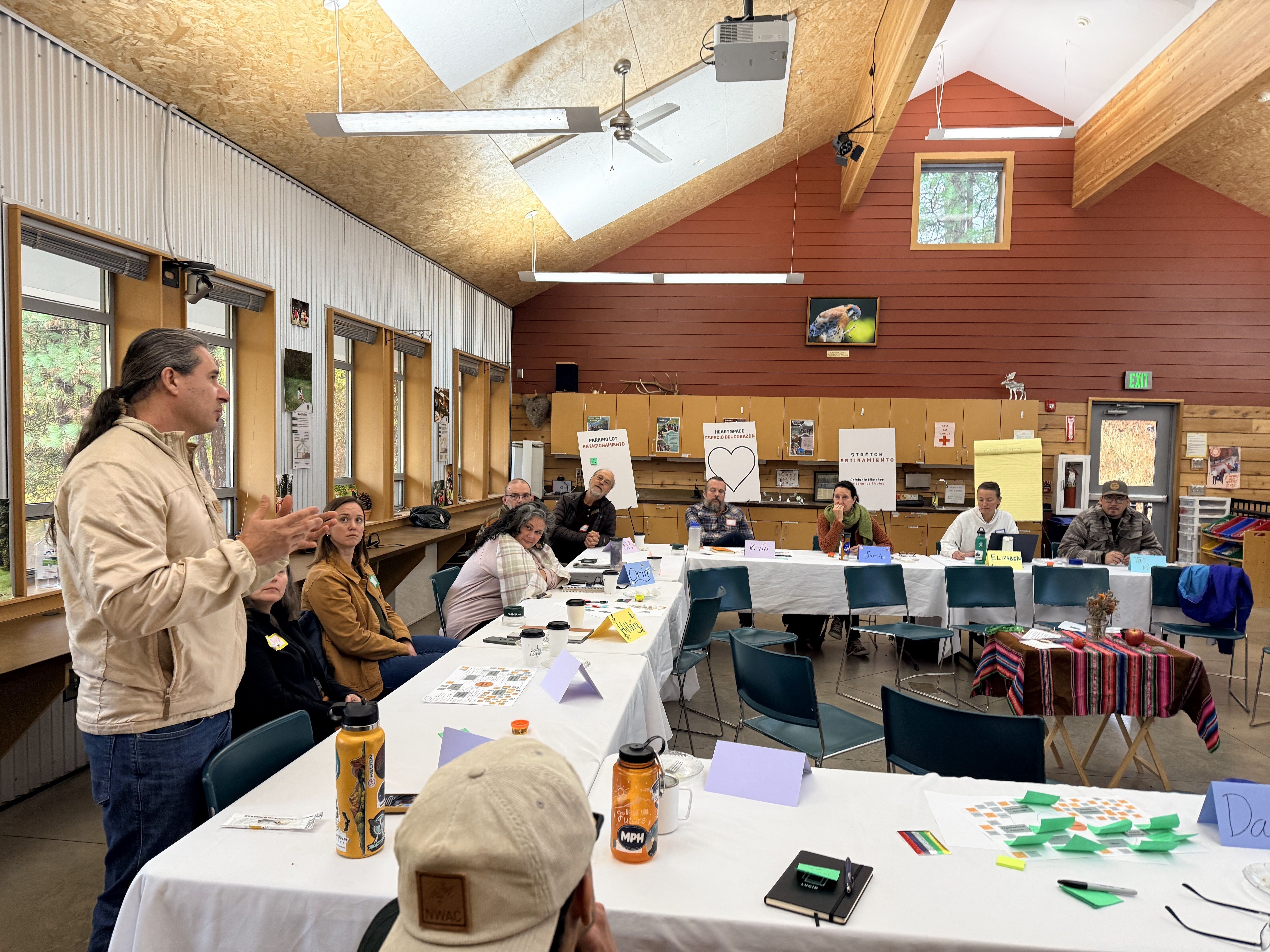 WRI Board of Directors meeting in the Red Barn during strategic planning and a retreat in 2025.