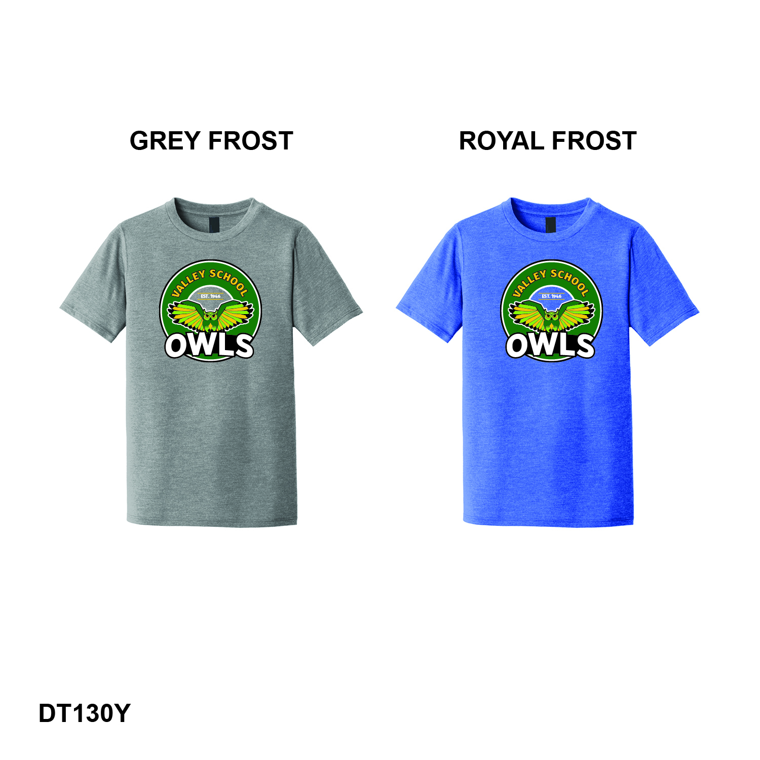 VALLEY SCHOOL OWLS CIRCLE LOGO - District® Youth Perfect Tri® Tee