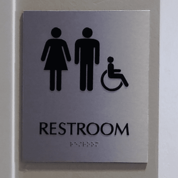 Restroom ADA silver