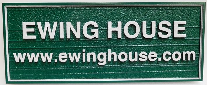 T29157 - Carved and Sandblasted Wood Grain Sign for the "Ewing House", 2.5-D 