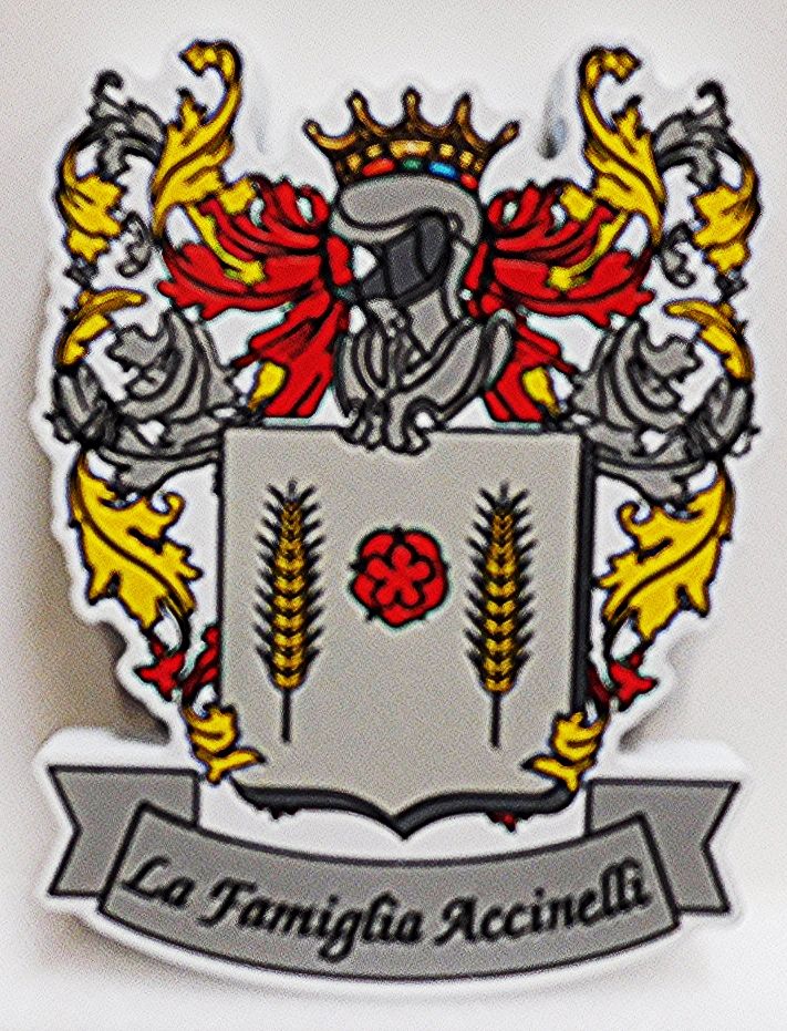 XP-3280 - Carved Plaque for Coat-of-Arms for  La Famiglia Accinelli