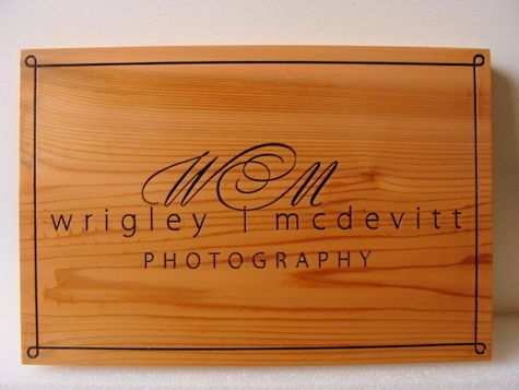 SA28007 - Carved Cedar Wood Sign for a Photographic Studio 