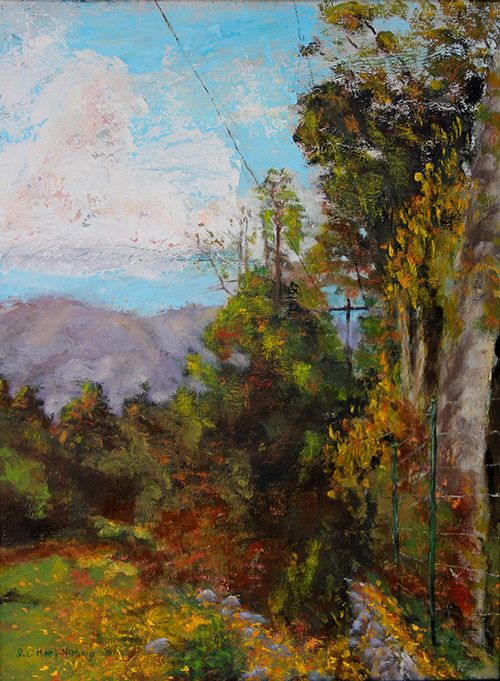 Descanso Fall, Oil on canvas, 24" x 18"