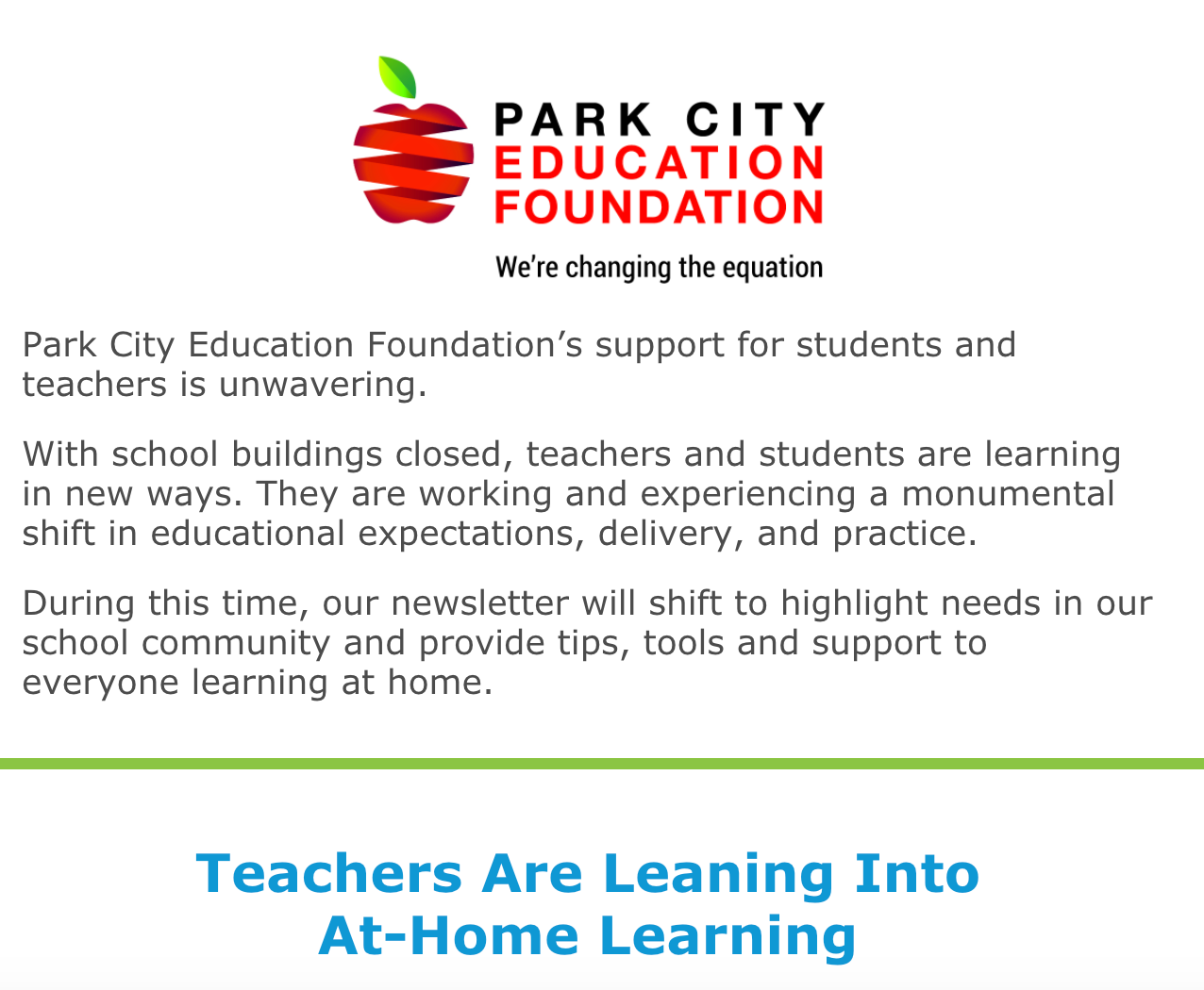 PCEF Newsletter April 2020