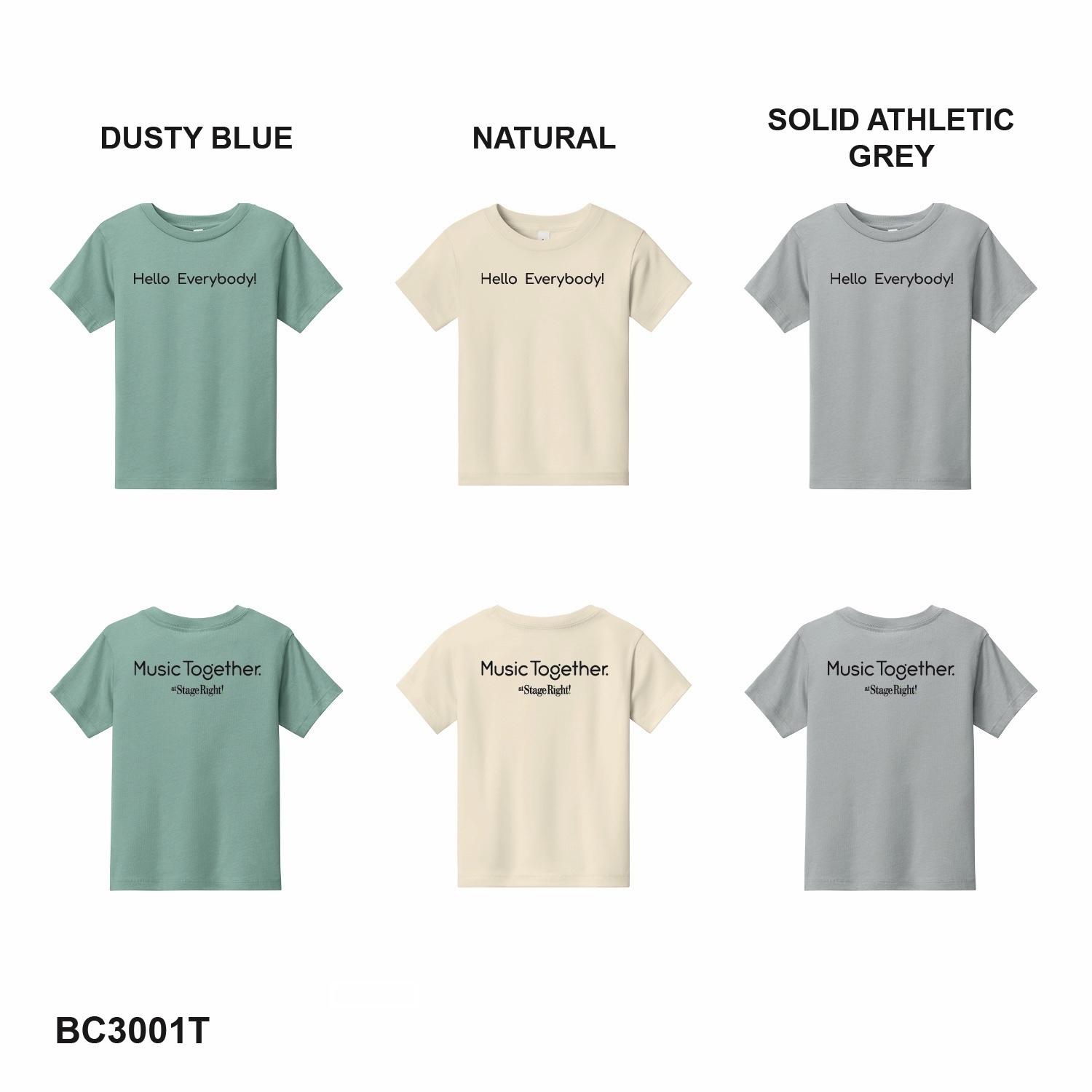 MUSIC TOGETHER LOGO - BELLA+CANVAS® Toddler Short Sleeve Tee