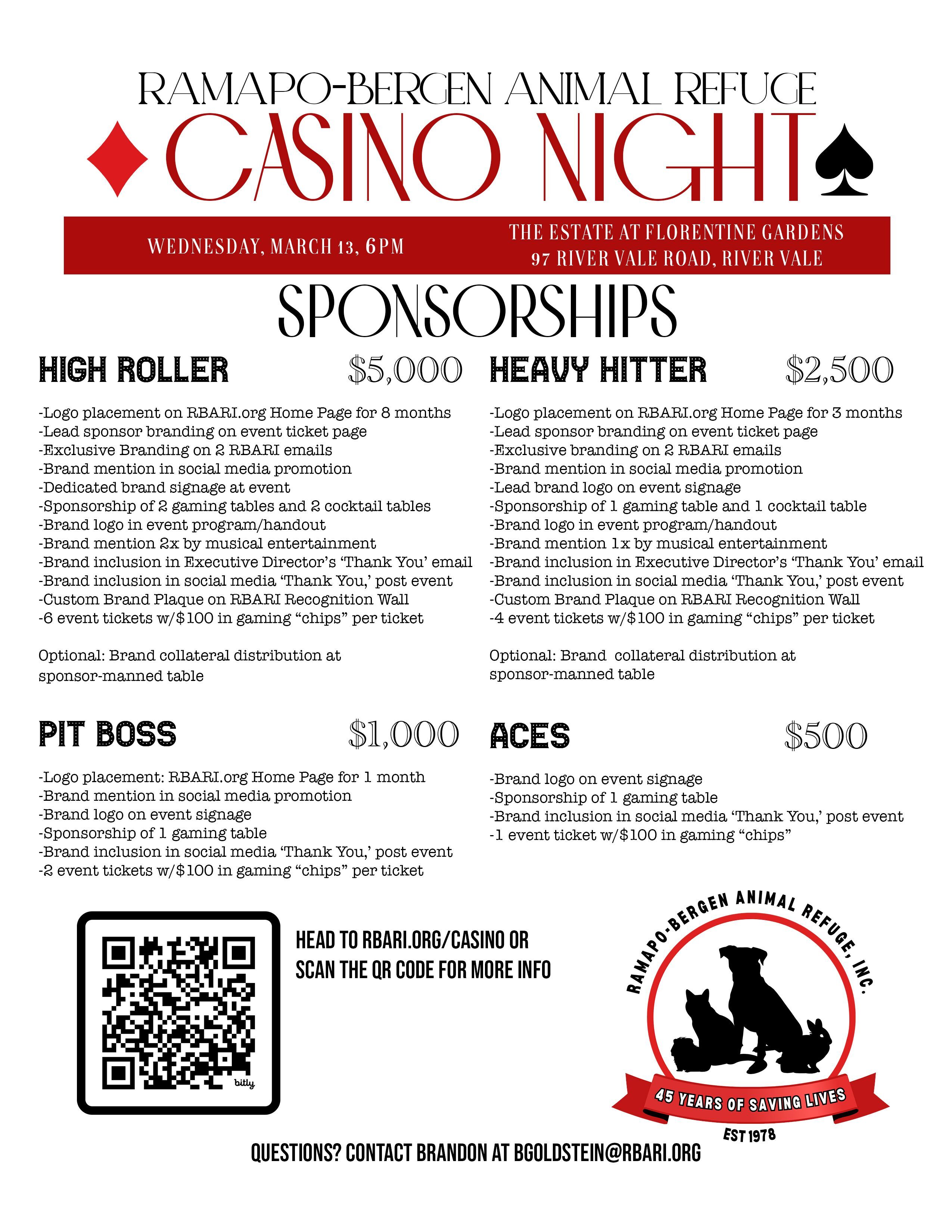 Casino Night (Sponsorships)