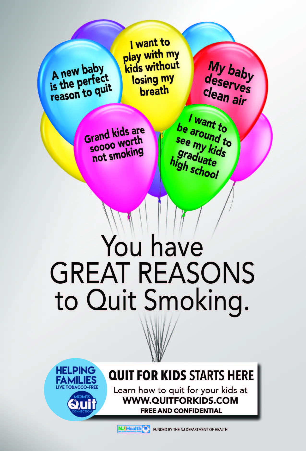 Quit For Kids Smoking Cessation Program postcard
