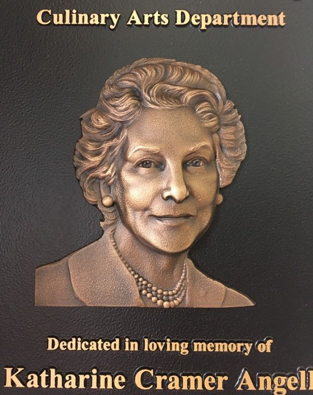 ZP-2082- Memorial Wall Plaque Honoring Co-Founder of Culinary Institute of America, 3-D Bas-Relief Cast Solid Bronze