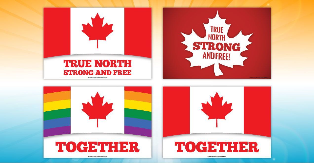 Canada Day Lawn Signs