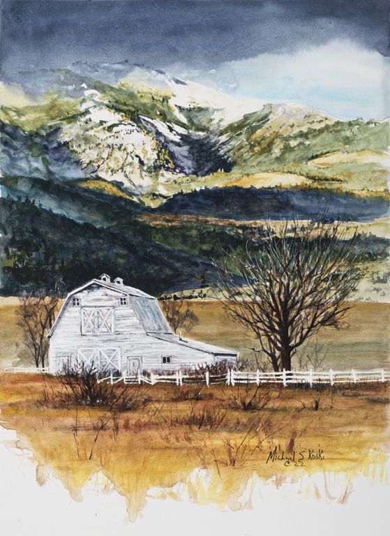 White Barn by Michael Koski is in the exhibition