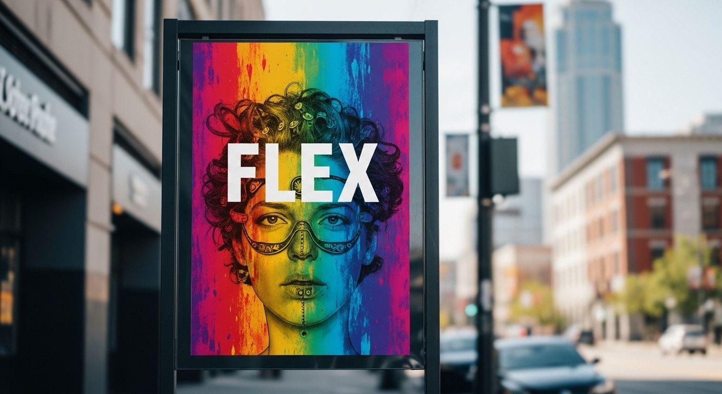 Custom flex banner printing in Seattle and Bellevue WA featuring large outdoor advertising banners with vibrant colors and durable weather-resistant material
