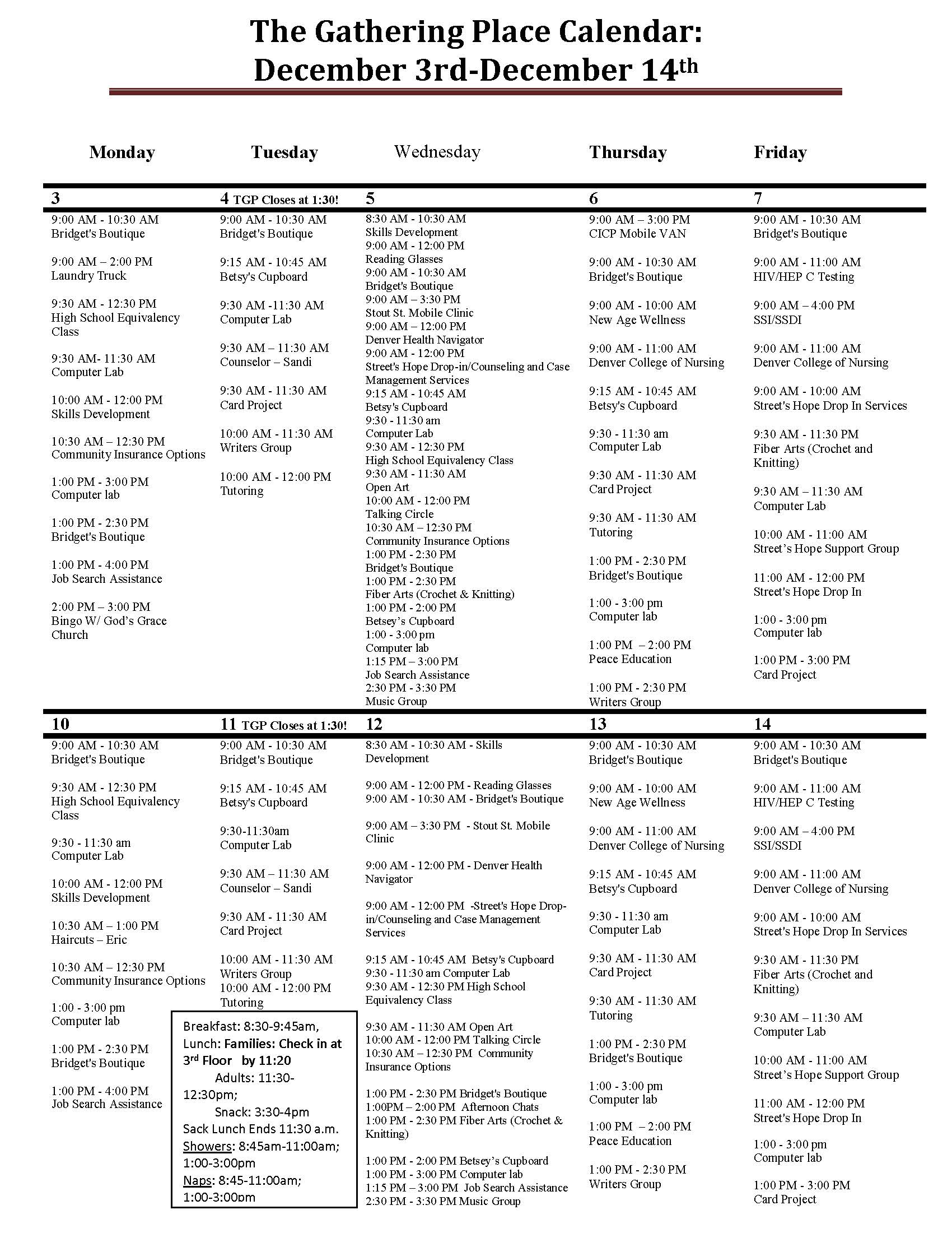 If You Need Help The Gathering Place