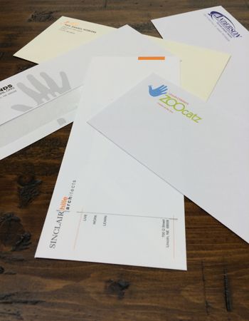 Business envelopes printed