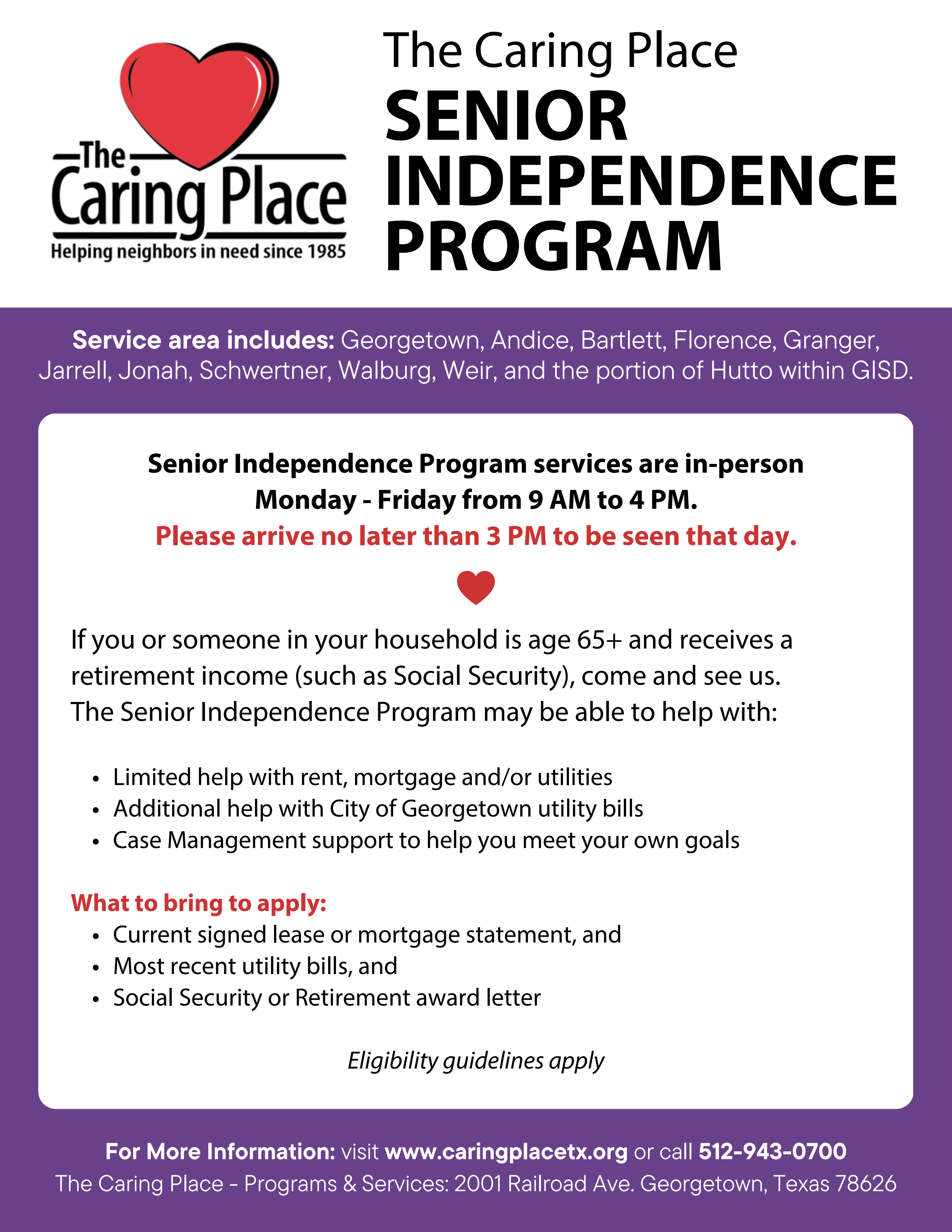  Senior Independence Program SIP - English Flyer 2026 - Full Color