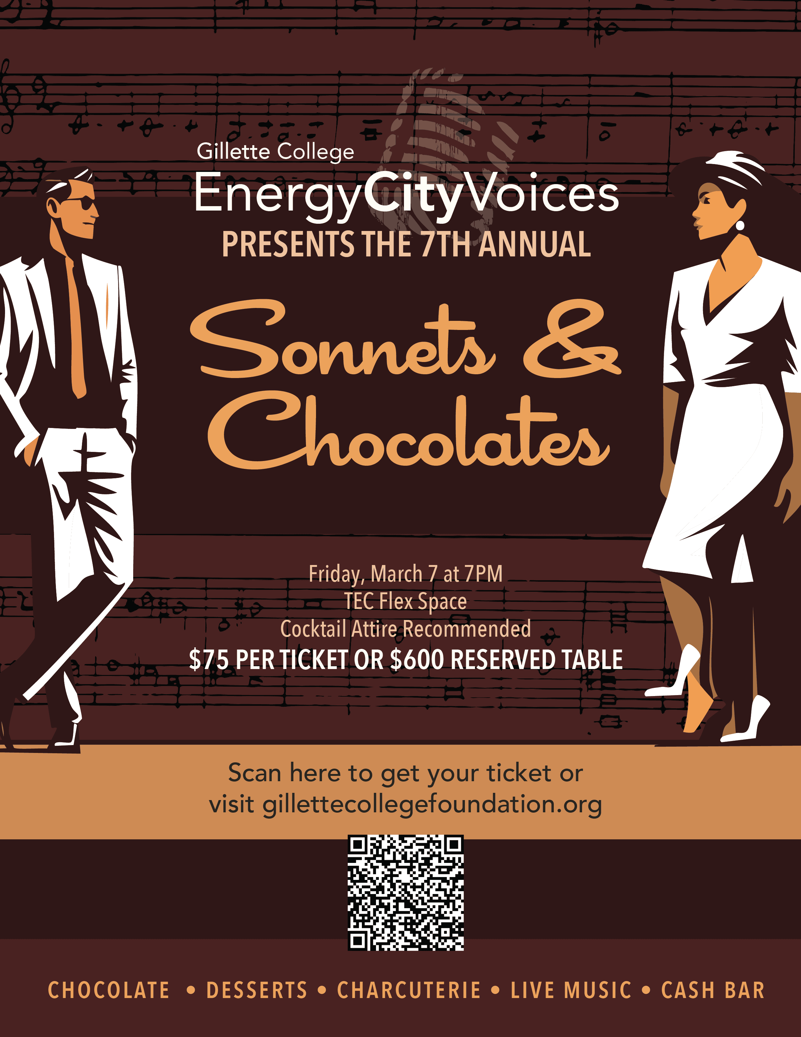 Join us for an evening with Energy City Voices and divine chocolates! A treat for your ears and taste buds. 