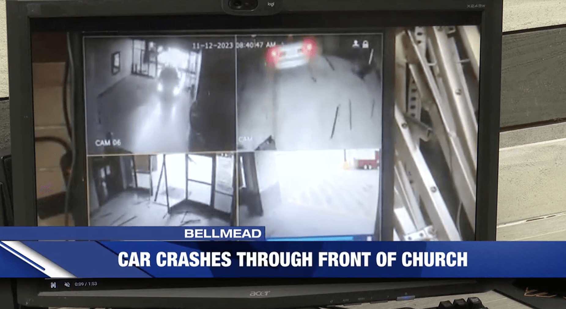 ‘I’m thankful nobody was here’: Bellmead pastor shares footage of car crashing through front door