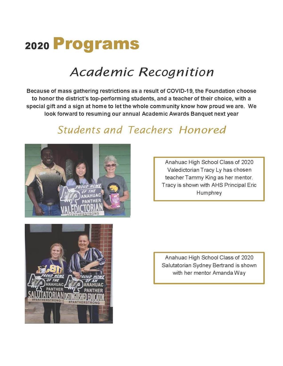 Anahuac ISD Education Foundation Who We Are Our Partners