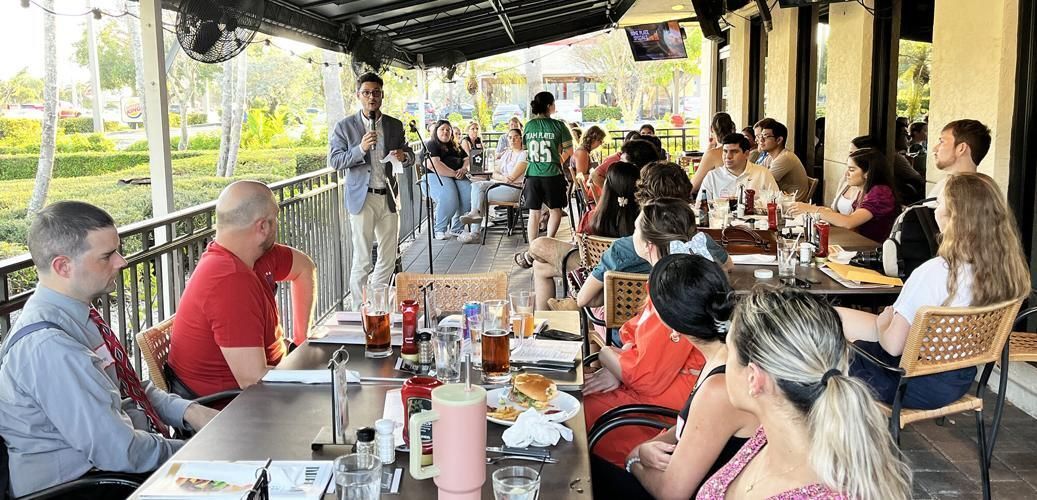 Theology on Tap gathering with Armando Garcia