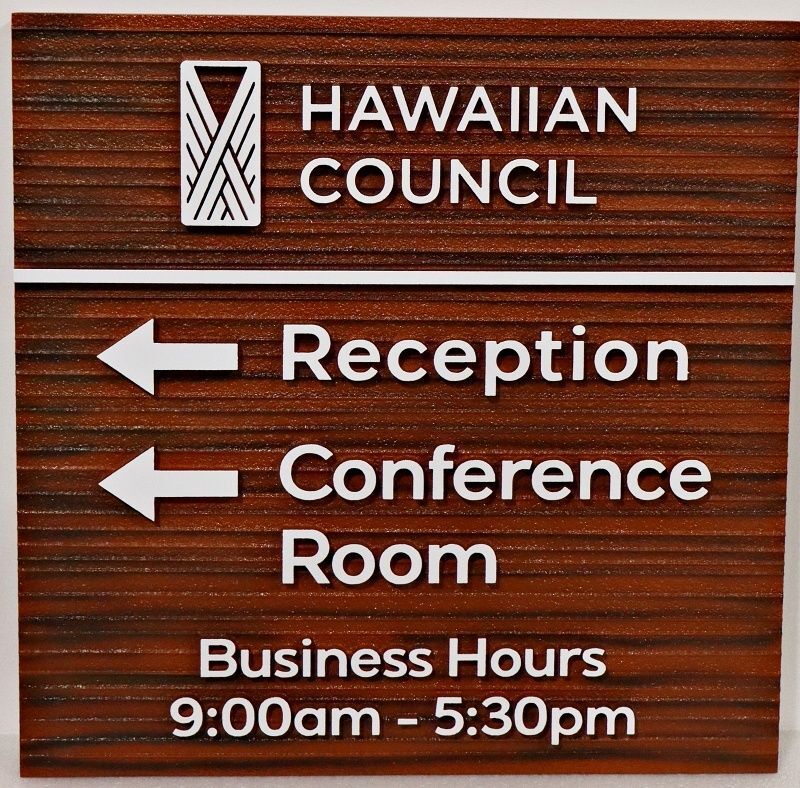 SA28515A - Carved and Sandblasted HDU Directional Sign for "Hawaiian Council"