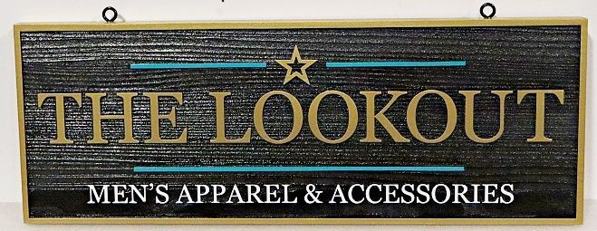 S28029 - Carved HDU Sign for "The Lookout" Retail Store