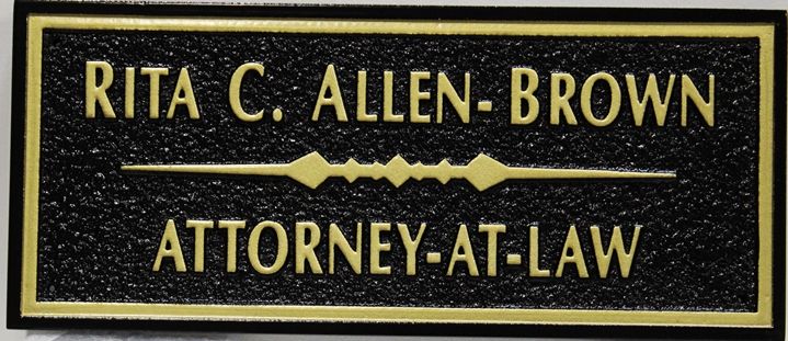 A10455 - Carved and Sandblasted Sign for the Law  Office of Rita C. Allen-Brown, Attorney-at-Law 