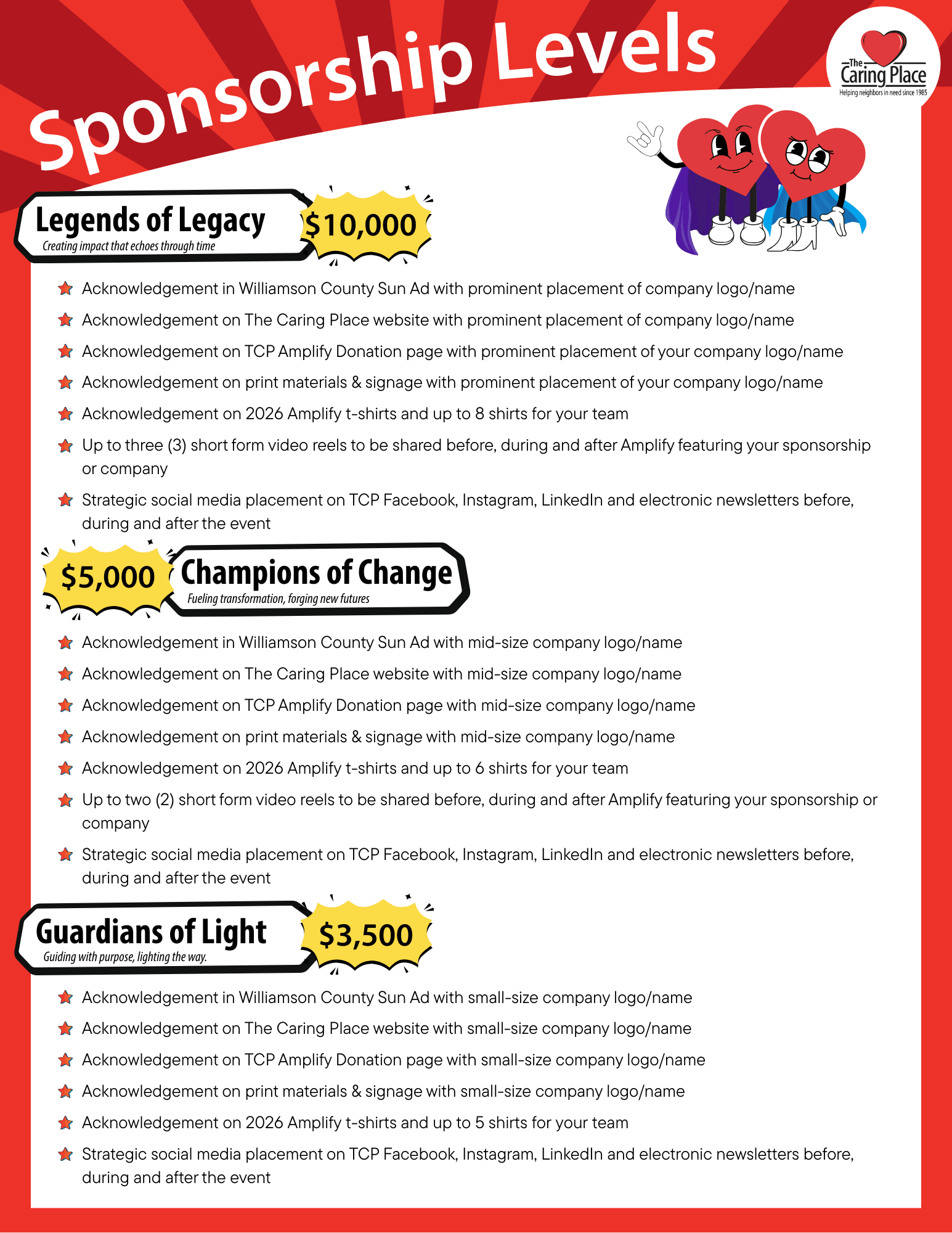Learn about our Sponsorship Levels for 2026 