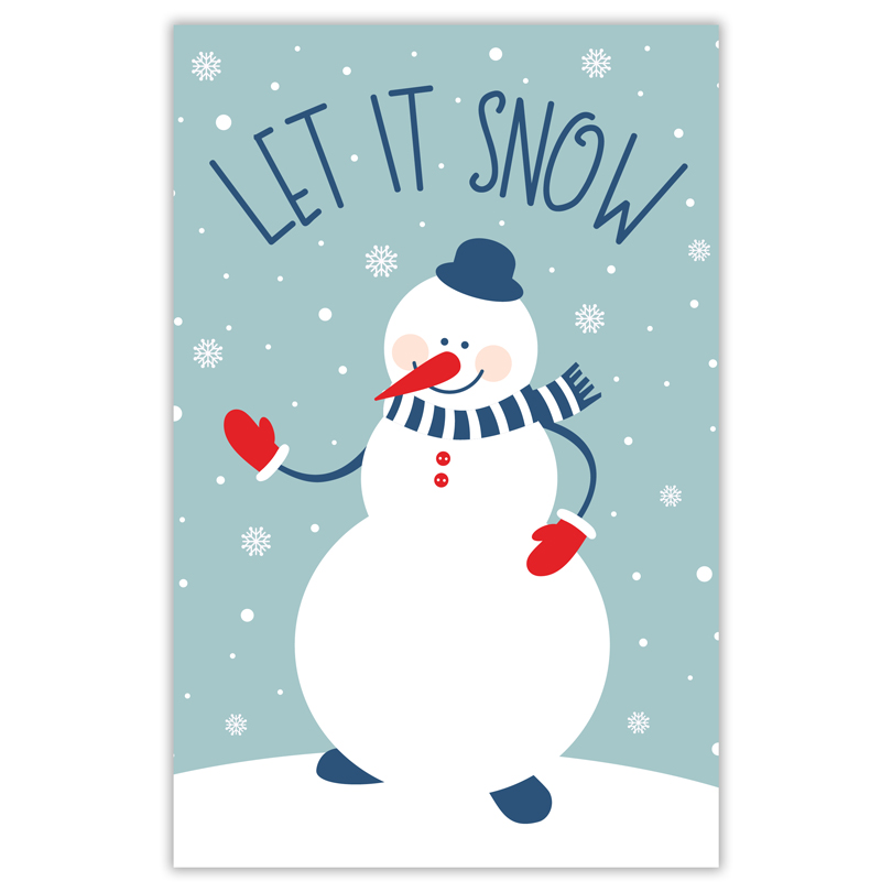 5.5 x 8.5 "Let it Snow" Snowman