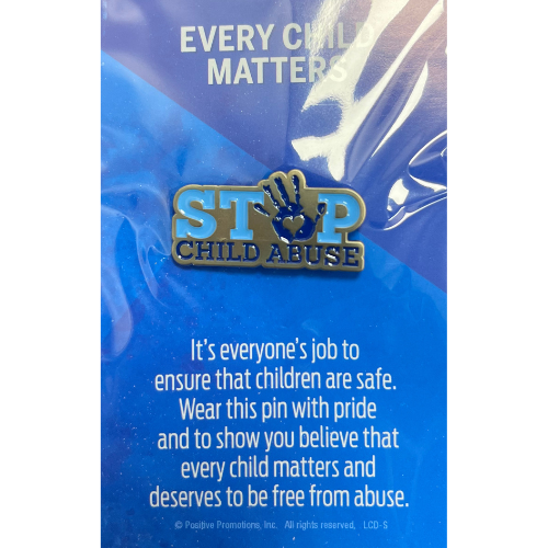 Metal Lapel Pin - Stop Child Abuse