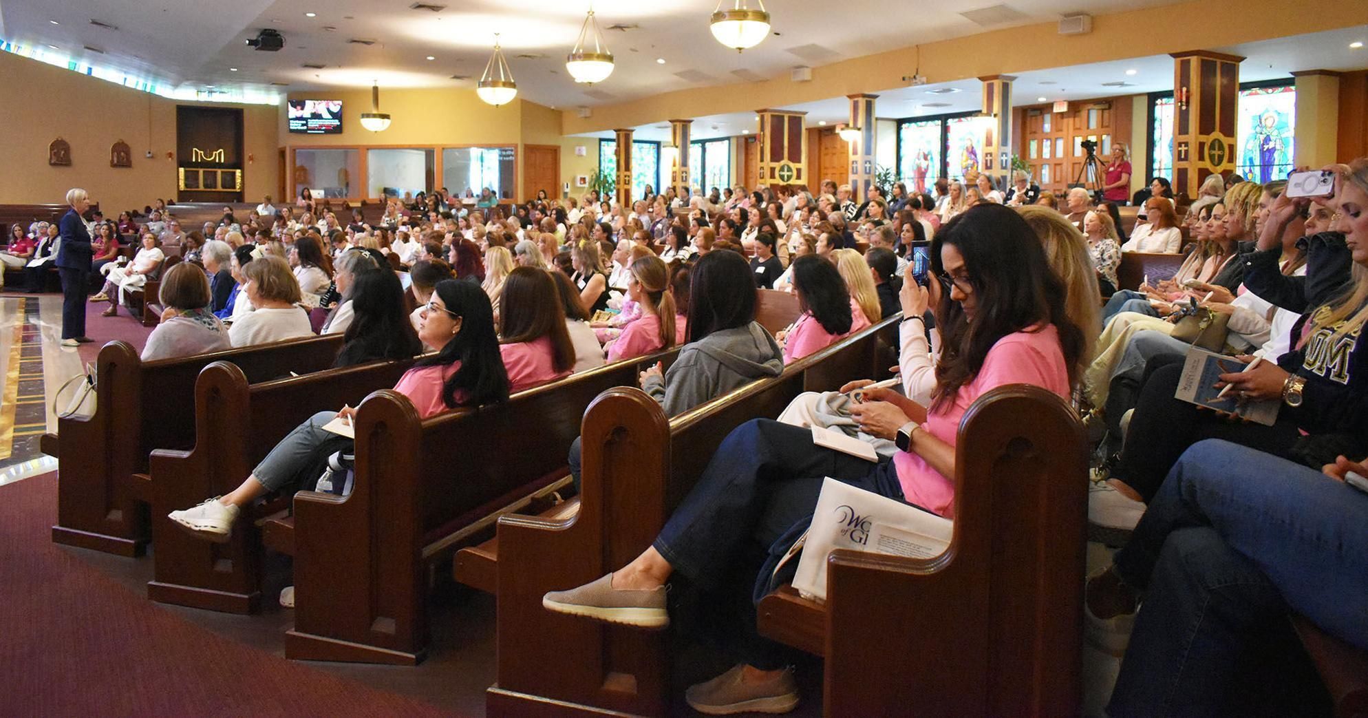 Women from throughout the diocese at the Cathedral of St Ingantius Loyola attending the Women of Grace event.