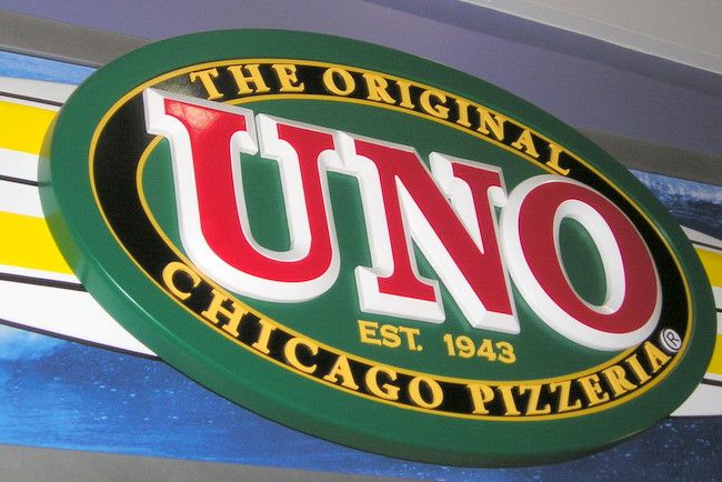 Q25208 - Carved HDU Sign for "Uno The Original Pizzeria"