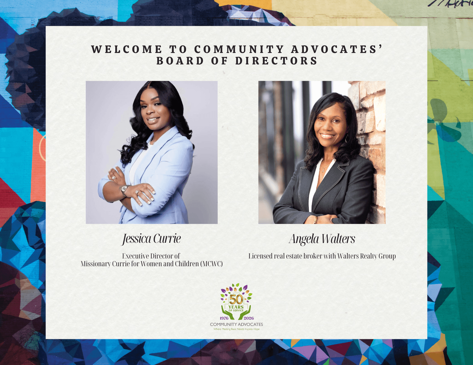 Welcome to Community Advocates' Board of Directors