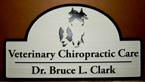 BB11766 -  Carved HDU Equine Veterinary  Chiropractic Care Sign 