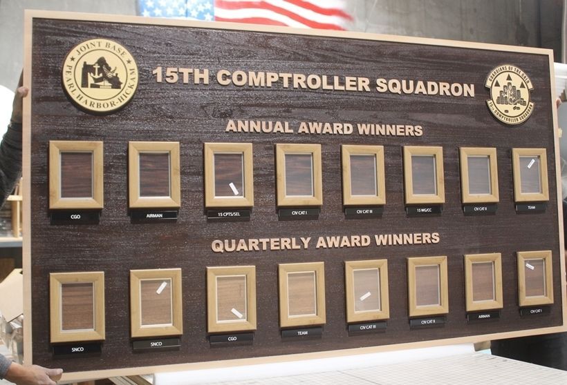 LP-7422 - Award Photo Board for the 15th Comptroller Squadron 