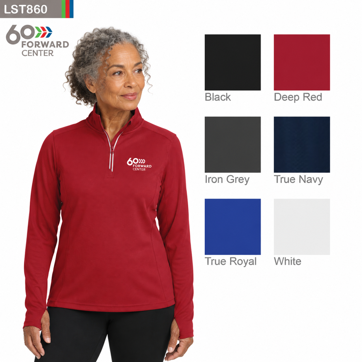 Sport-Tek® Women's Sport-Wick® Textured 1/4-Zip Pullover