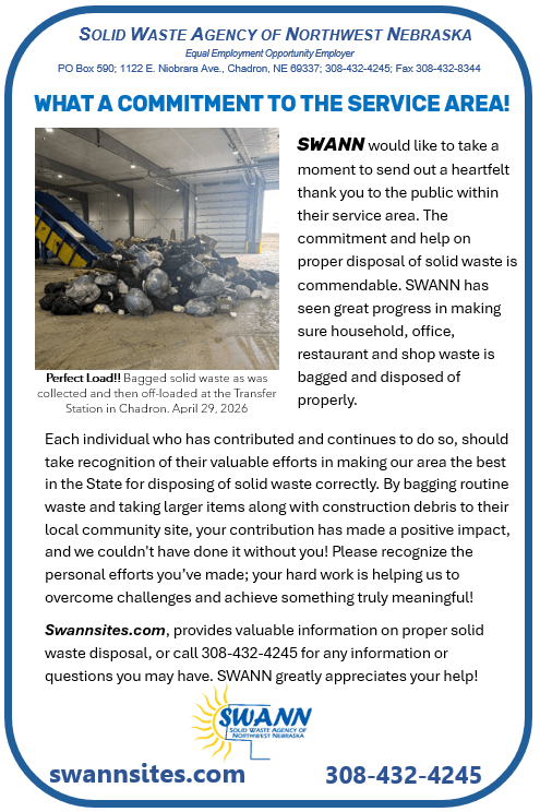 SWANN Thanks Commitment to Service Area!