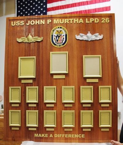 US Navy Destroyer Squadron 9 Brass Plaque on Wood Base, DESRON 9, En  Garde