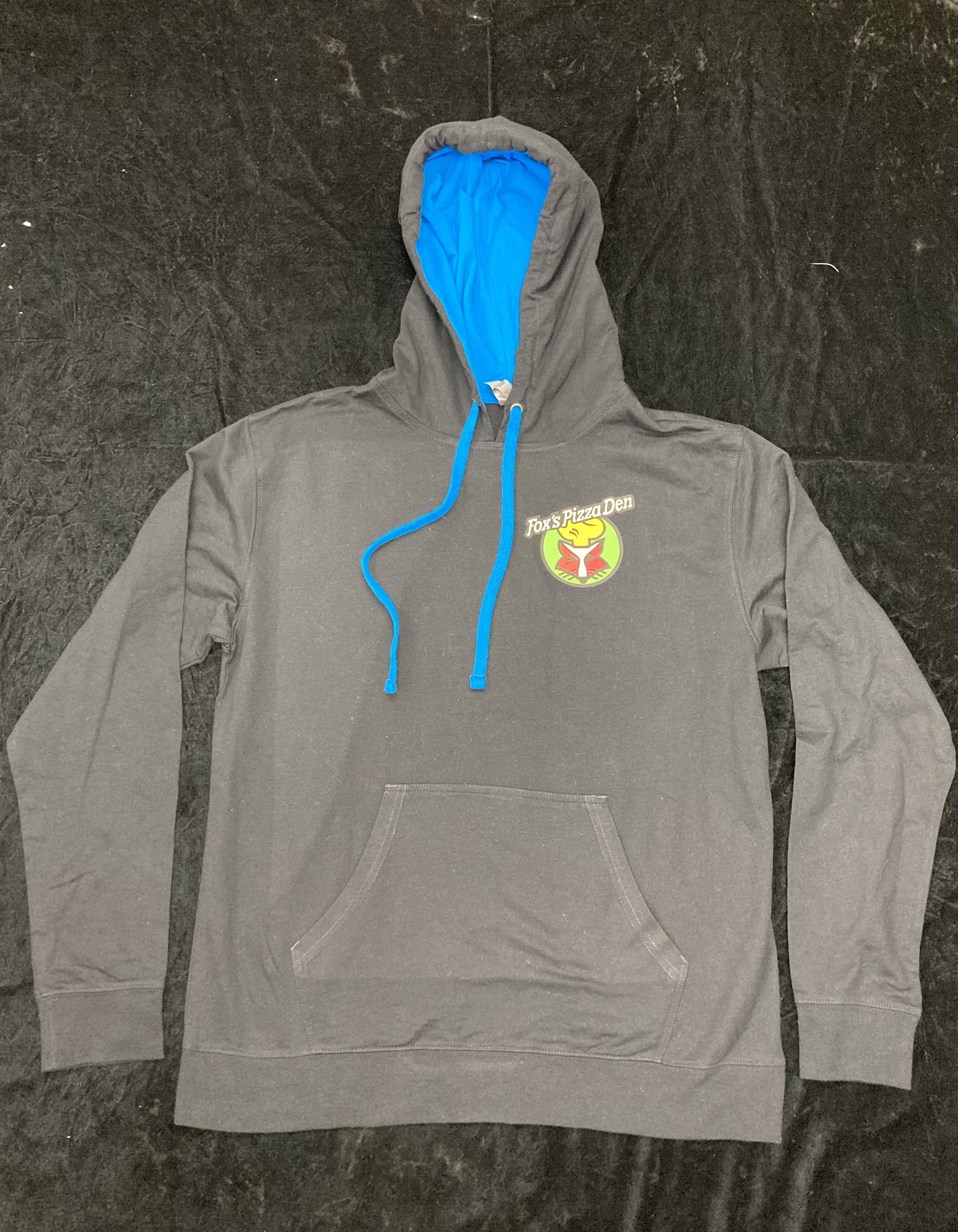 SALE Fox's Logo - Medium Black/Blue Hoodie