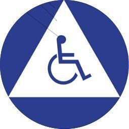 CA Handicap Restroom Blue Circle