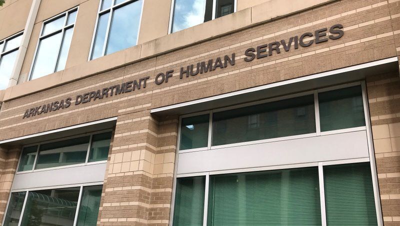The Arkansas Department of Human Services at Donaghey Plaza in Little Rock is shown in this 2019 file photo.