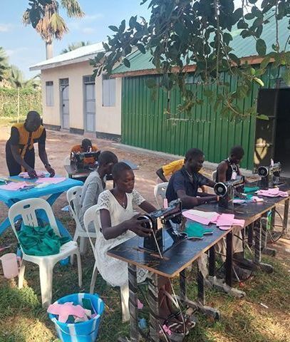 Sewing in yard