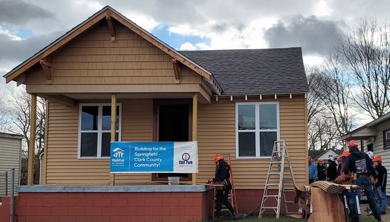 Habitat for Humanity of Greater Dayton completes first home in Springfield, Ohio in partnership with Cliff Park High School.
