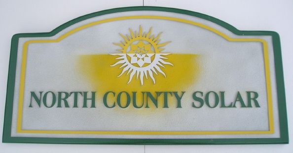 SA28574 - Sign for  "North County Solar", a Solar Panel Installer , with Sun and Sunshine Logo as Artwork