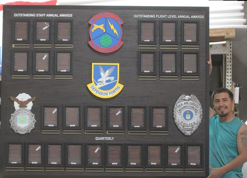 LP-7437 - Mahogany Award Photo Board for Staff of the 42nd Security Forces Squadron