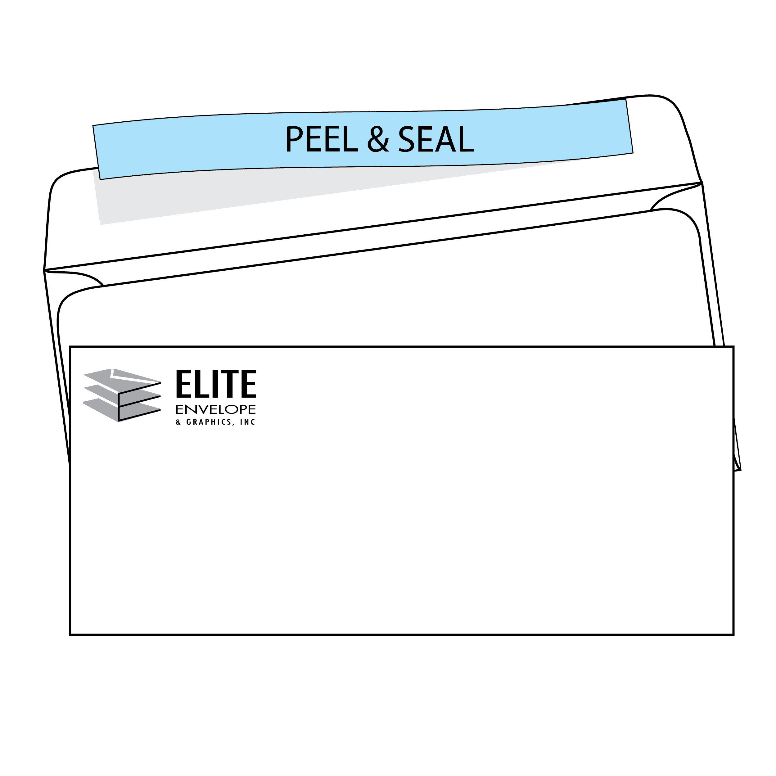 #10 Regular Envelope – Peel & Seal Closure with Security Inside Tint​