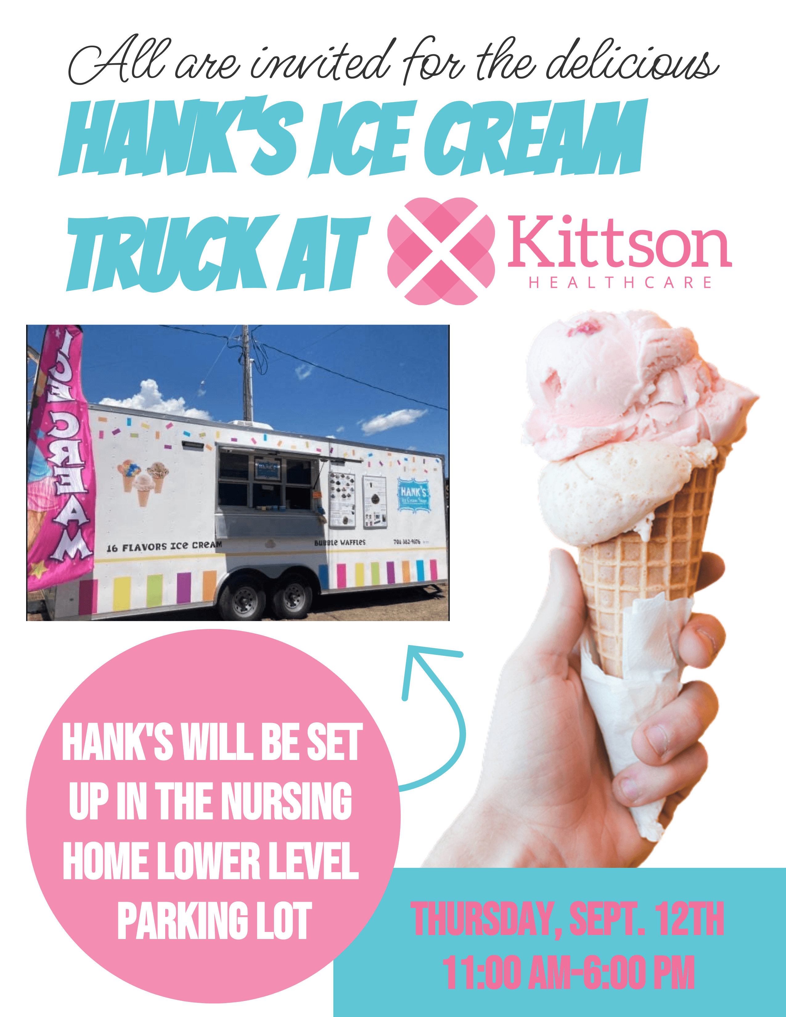 Hank's Ice Cream in town!