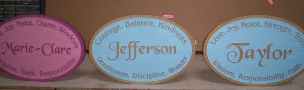 Custom Indoor Wood Plaques, Carved Wood Store Signs