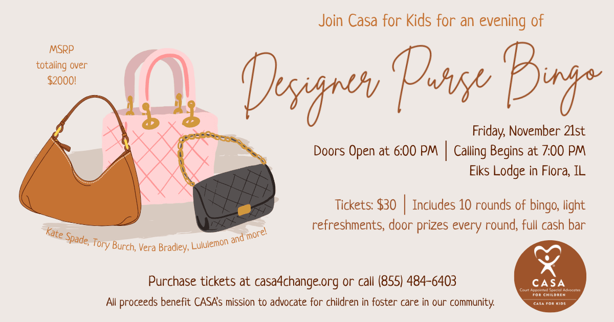 Purse Bingo Fundraiser for CASA in Flora, IL