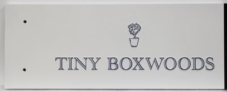 SA28466 - Carved  Raised Relief HDU Sign for Tiny Boxwoods