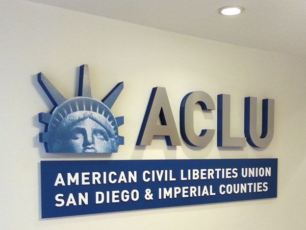 ACLU Acrylic letters