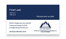 Mile High Markets Business Card